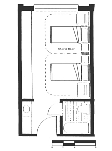 Skilled Nursing Semi-private Floor Plan