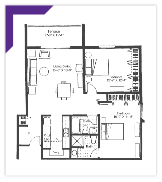 Two Bedroom - Type 2 Apartment