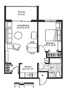 Assisted Living Apartment Floorplan